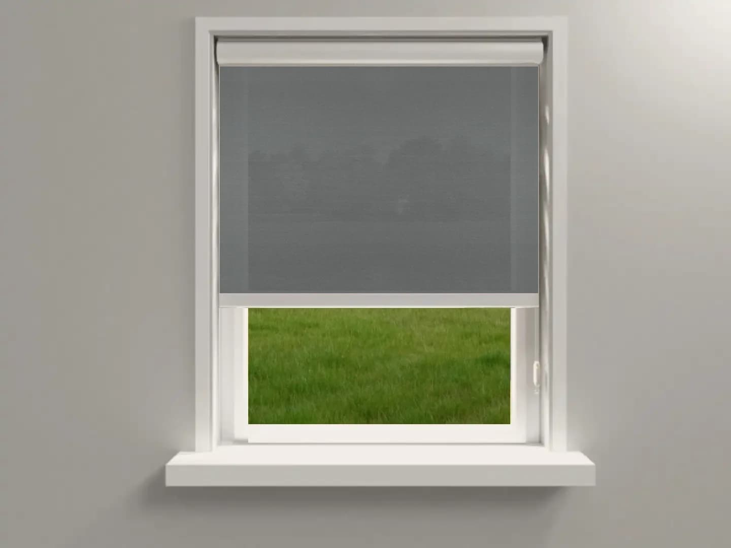 Rolgordijn Screen Donkergaas